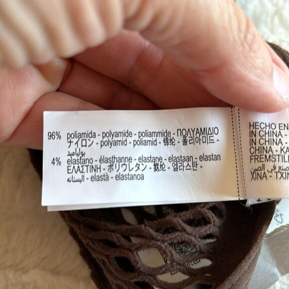 NWT Zara Seamless Mesh Chocolate‎ Brown Fall Contour stretch Bodysuit XS/S - Picture 7 of 7